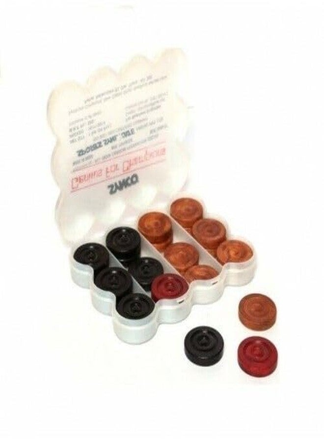 Synco Professional Wooden Carrom Coins Set | 24 Carrom Board Coins in Special Case (Genius for Champion) - Image 1